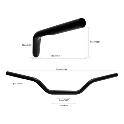 Voodoo Cycle House Custom Black Drag Bar Handlebars For Harley-Davidson & Custom Applications