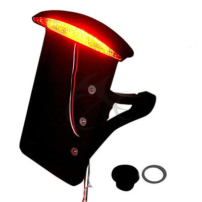 Voodoo Cycle House Custom Side Mount Vertical License Plate With Tail Light For Harley-Davidson & Custom Applications