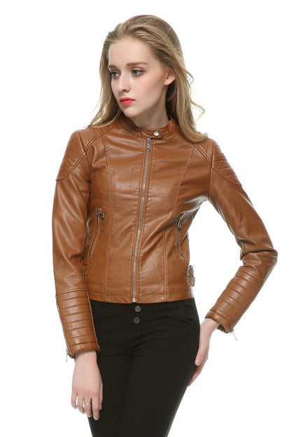 Voodoo Machine Co. Women's Slim Fit Casual Faux Leather Jacket